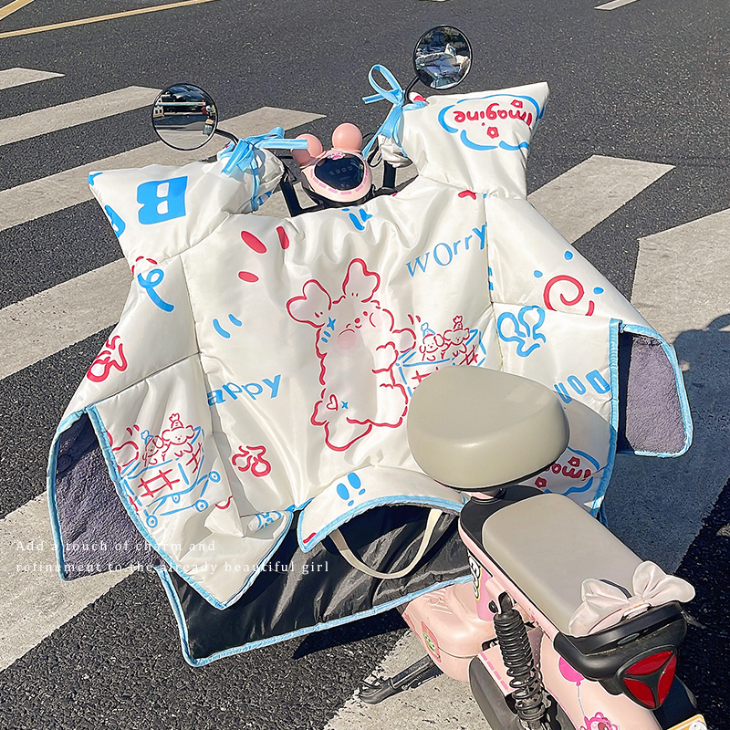 挡风被电动车冬季加绒加厚