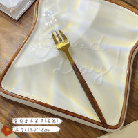 Stainless steel knives, forks, long-handled household Western-style tableware, steak knives, forks and spoons, Ins-style spoons and forks, dessert small soup spoons thumbnail 4