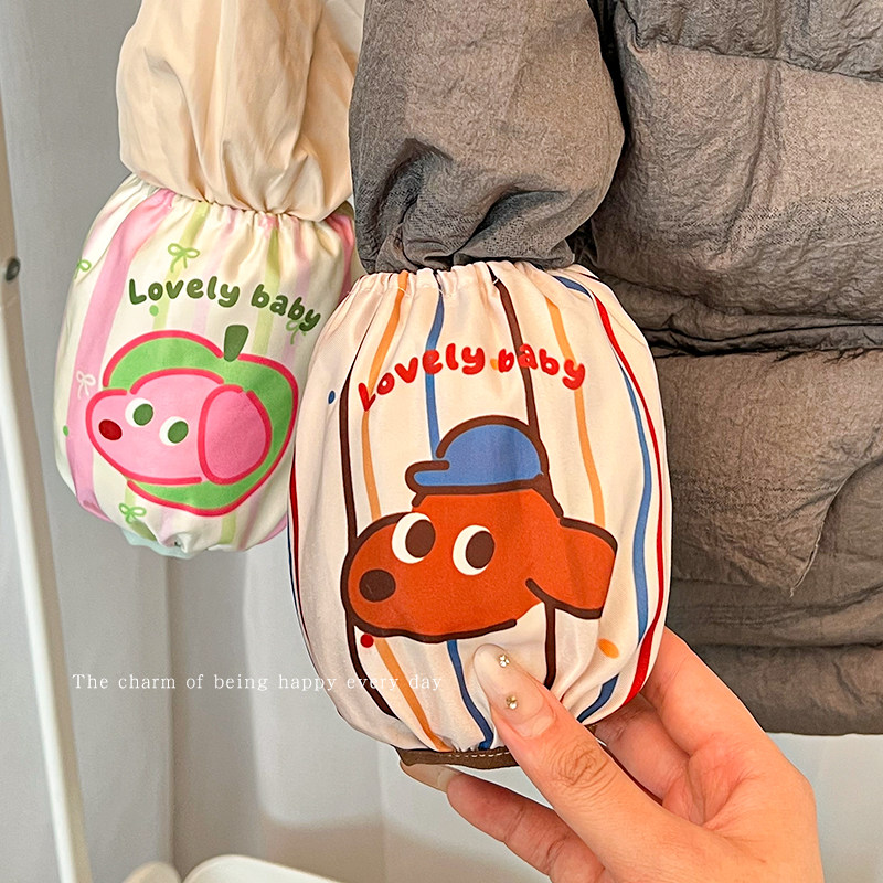 儿童袖套宝宝秋冬新款防水防污护袖小女孩冬天卡通可爱防脏套袖子