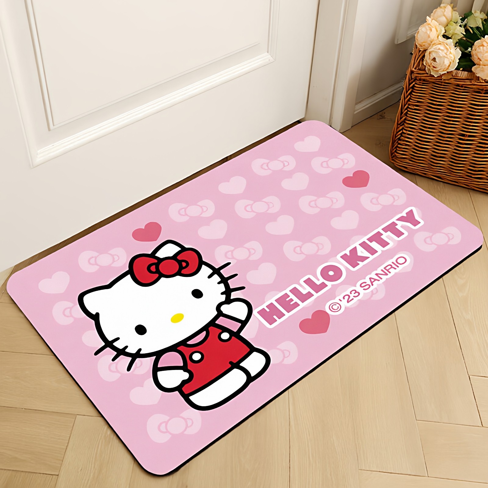 三丽鸥helloKitty库洛米硅藻泥吸水地垫卫生间浴室防滑入户卧室kt