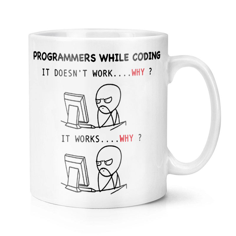 Programmers coding 程序员IT 陶瓷咖啡马克杯C_代码马克杯水杯