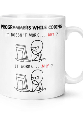 Programmers coding 程序员IT 陶瓷咖啡马克杯C_代码马克杯水杯