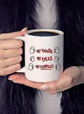 my coffee我的咖啡创意变色马克杯陶瓷感温早餐咖啡杯子礼物