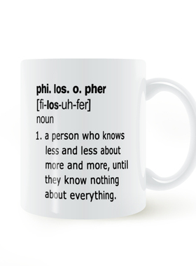 Philosopher definition mug哲学家的定义陶瓷马克杯喝水咖啡牛奶