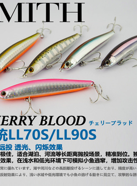 日本进口史密斯血统LL70SLL90S翘嘴固定重心缓慢沉飘落超远投铅笔