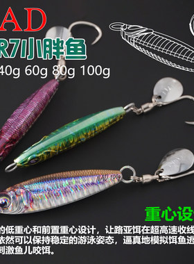 NAD那点XR7小胖鱼远投铁板路亚饵