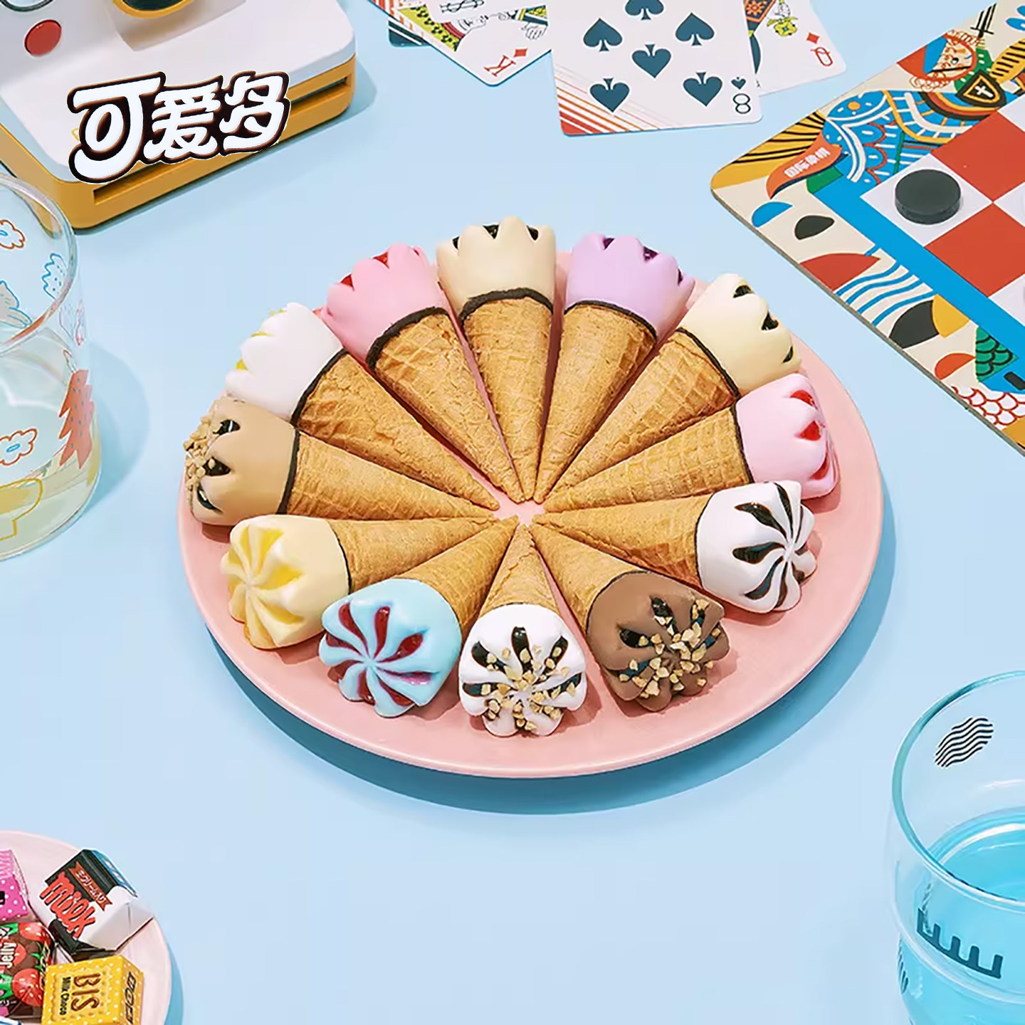 4盒 迷你可爱多甜筒儿童雪糕和路雪冰淇淋冷饮脆皮冰激凌盒装批发