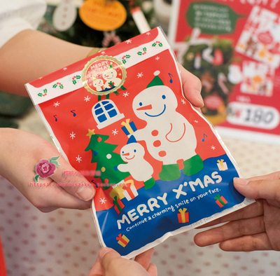 50个圣诞节雪人礼品礼物包装袋