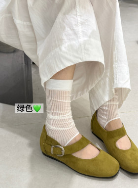浅口羊猄绒玛丽珍鞋女2026夏新款