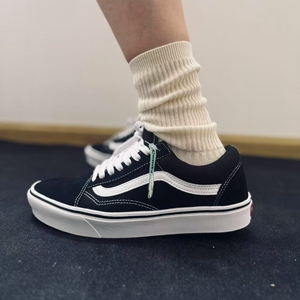 Vans Comfycush Old Skool 经典黑白超轻低帮运动休闲板鞋帆布鞋