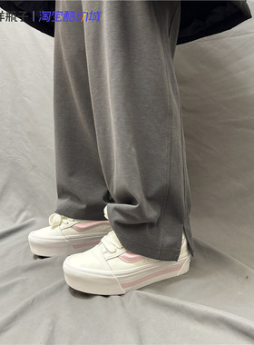 Vans Knu Stack 低帮厚底板鞋男女同款白粉色面包鞋 VN000CP6YL7