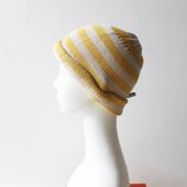 原119太平bird秋冬圆顶针织条纹毛线帽100%纯棉百搭休闲保暖