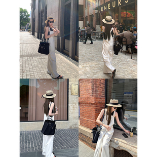 大小姐77 腿精天菜～时髦精bi入重工天丝清凉舒服背带连体裤