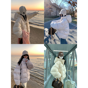 大小姐77 零压感无胆布高充90白鹅绒御寒蓄暖泡芙连帽羽绒服外套