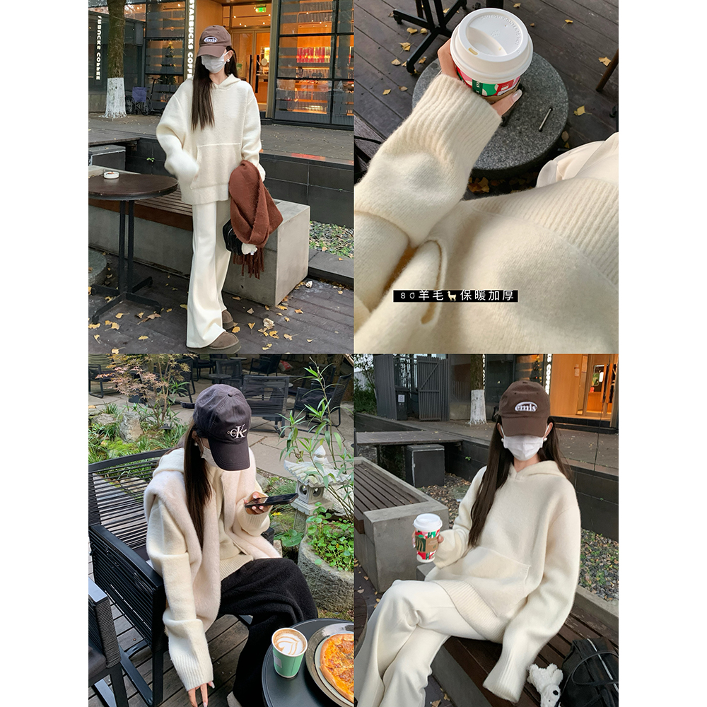 大小姐77通勤连帽卫衣毛衣