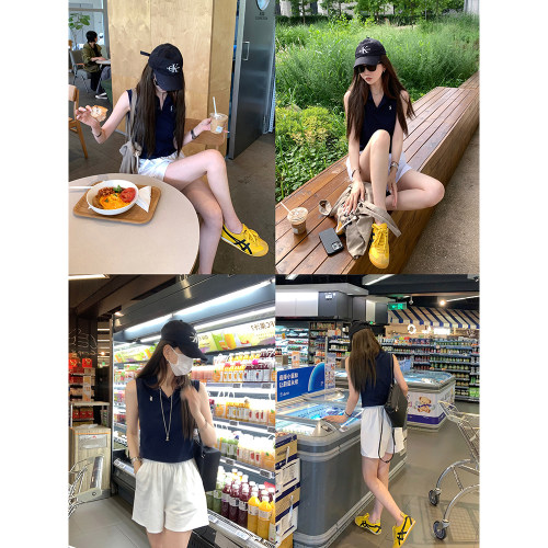 大小姐77背心polo刺绣背心