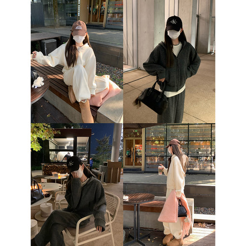 大小姐77秋冬卫衣套装阔腿裤