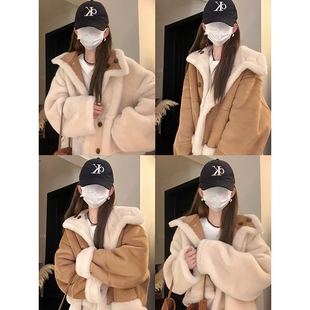 大小姐 100羊毛奶乖保命小暖炉时髦慵懒两面穿皮毛一体羊剪绒外套