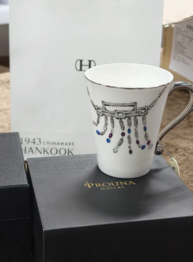 韩国原装进口 Bi Jou水晶马克杯咖啡杯送礼自用