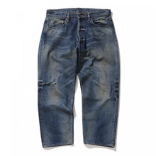 RIPPED DENIM PANTS余文乐水洗牛仔裤 男装 MADNESS 九分裤 CROPPED