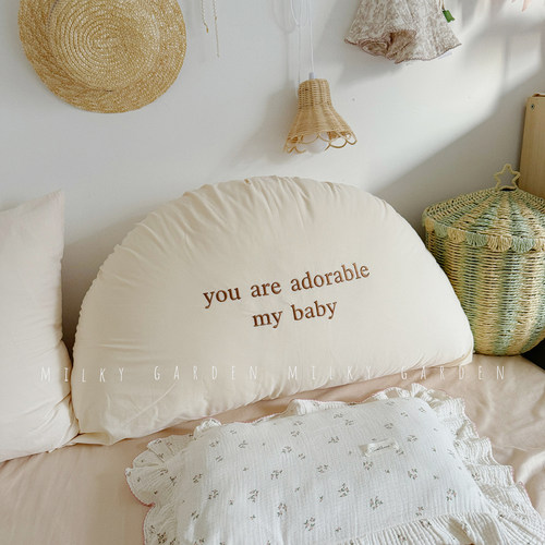 床头半圆靠垫儿童床上名字抱枕