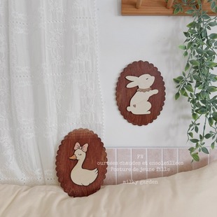 milky garden可爱小鸭子木牌装饰卧室房间儿童幼儿园墙面装饰摆件