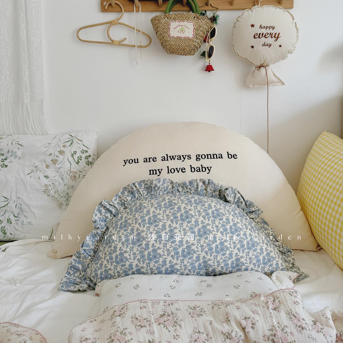 可爱碎花半圆抱枕婴儿枕靠枕