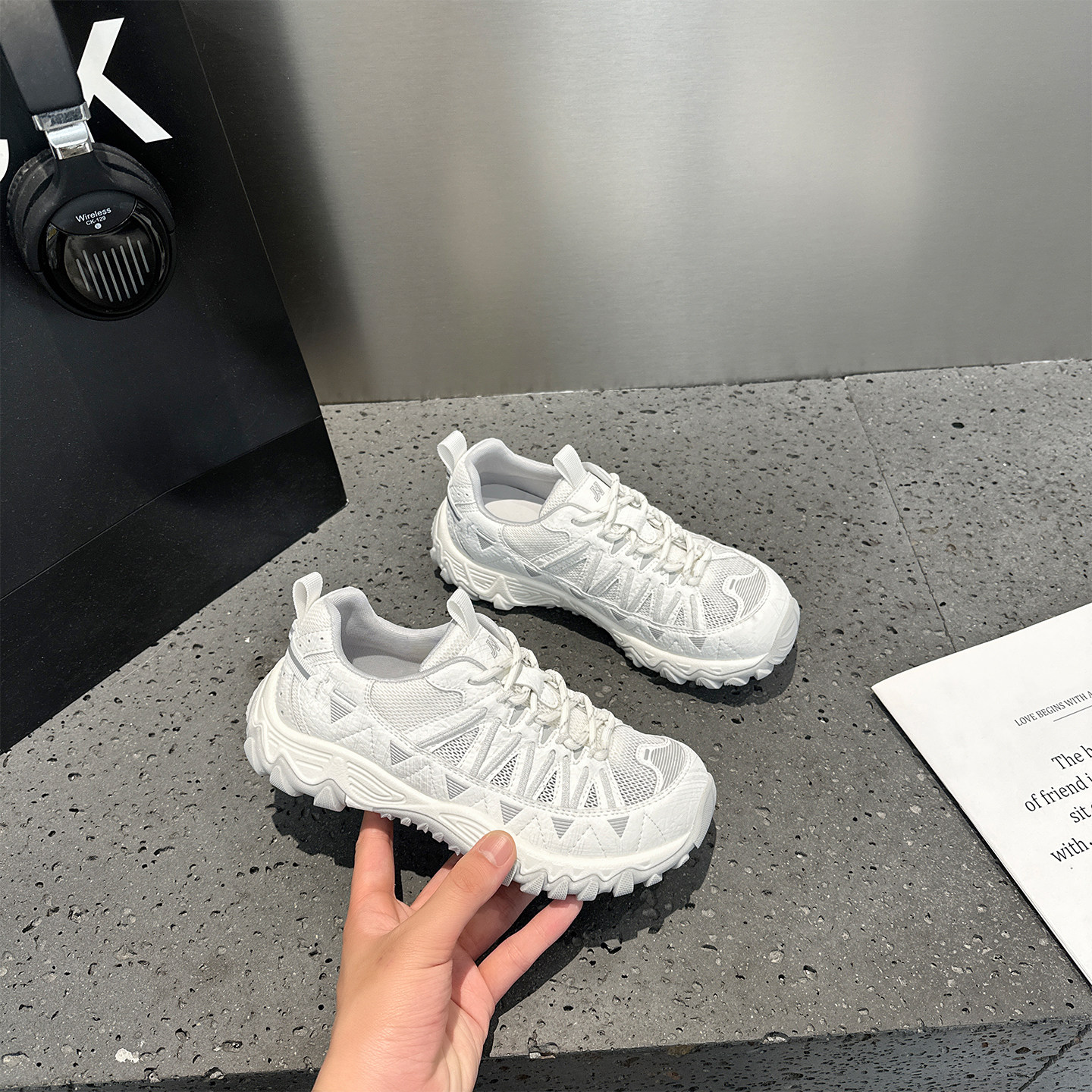 夏季薄款网面透气老爹鞋女2026新款时尚百搭防滑不累脚休闲运动鞋