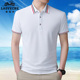 t恤桑蚕丝夏天中青年轻奢潮流休闲免烫上衣polo衫 老爷车男士 短袖