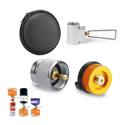 户外美式气罐转接头丙烷高山扁气罐曼普MAPP转换器丁烷气体连接