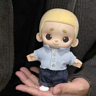 tirelire 蓝色条纹衬衫套装小夏日套装nook搪胶毛绒 仅娃衣