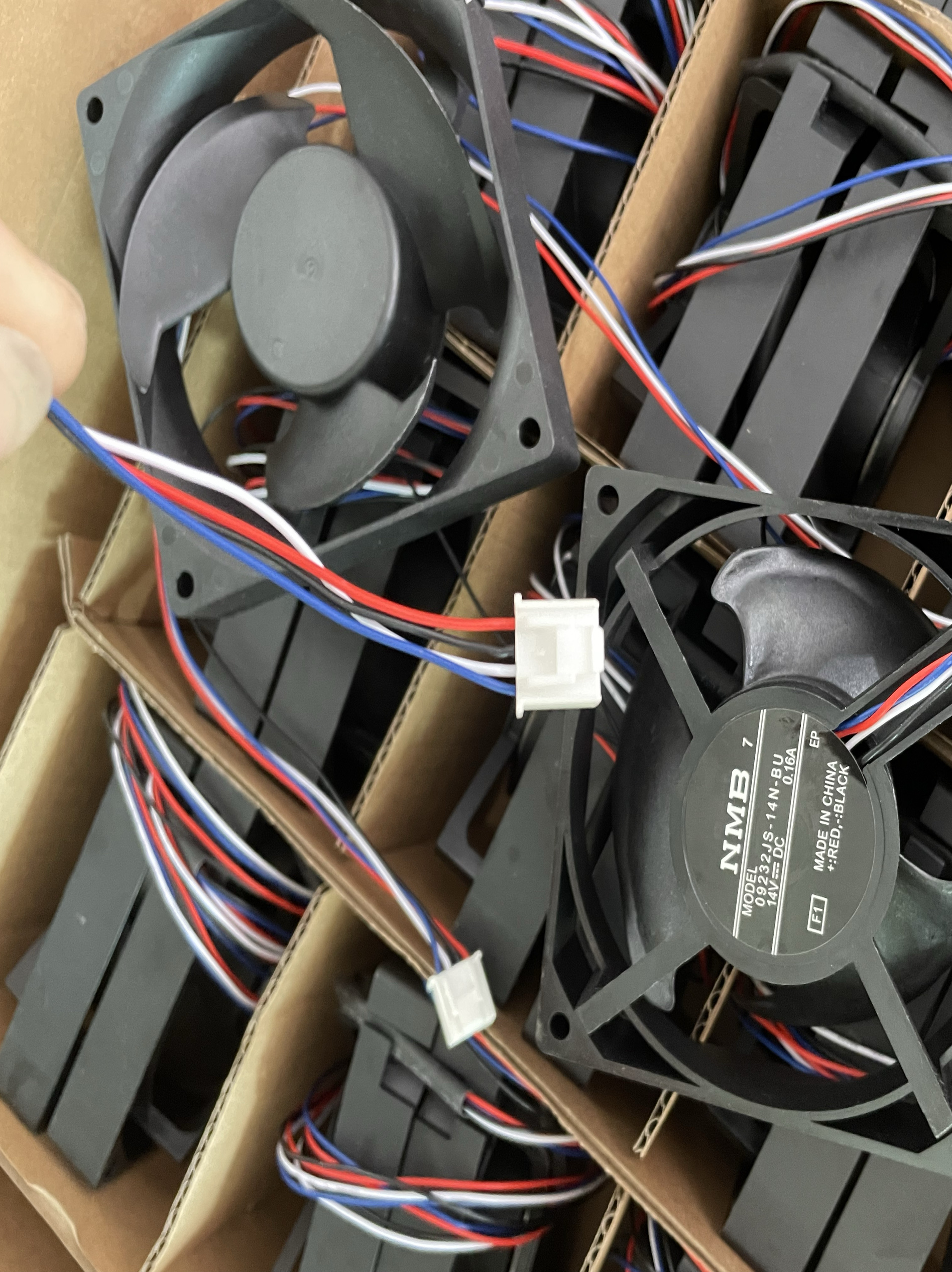 冰箱冷冻风机NMB风扇DC12V 0.16A冰箱风冷电机09232JS-12M-BU