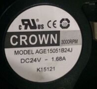 台湾惯展CROWN 直流风机 AGE15051B24J 双滚珠DC24V 17251