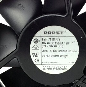17238 24V德国PAPST  7118N/2 15038 15CM风机48V金属壳12W 7114
