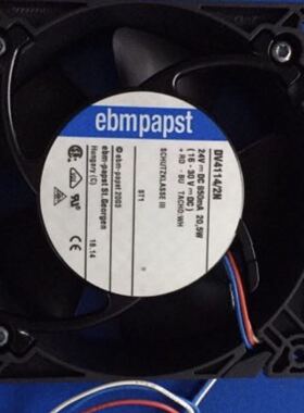 DV4114/2NR 24V 850MA 20.5W 德国ebmpapst风扇12038 48V