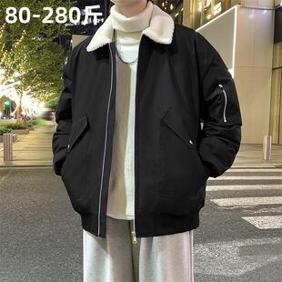 特大码加厚冬装男士棉衣外套胖子加肥加大号超宽松款棉服男式棉袄