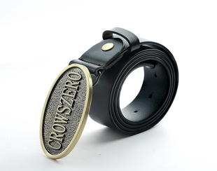 简约青年学生黑白棕色裤 头层二层真皮腰带时尚 带热血高校 男士 日式