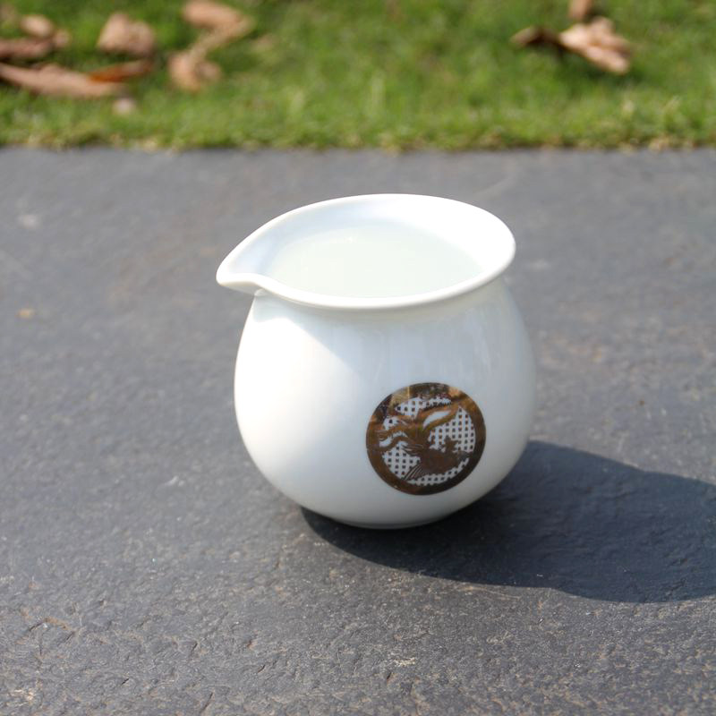 白色透明公道杯分茶器茶杯奶杯华祥苑茗茶泡茶具小杯小口杯品茗杯