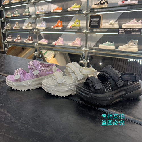 匡威夏季魔术贴增高凉鞋沙滩鞋