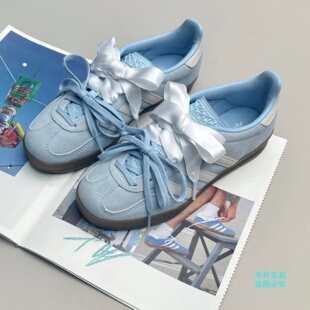 Adidas阿迪达斯三叶草女子GAZELLE运动休闲板鞋德训鞋T头鞋JI2717