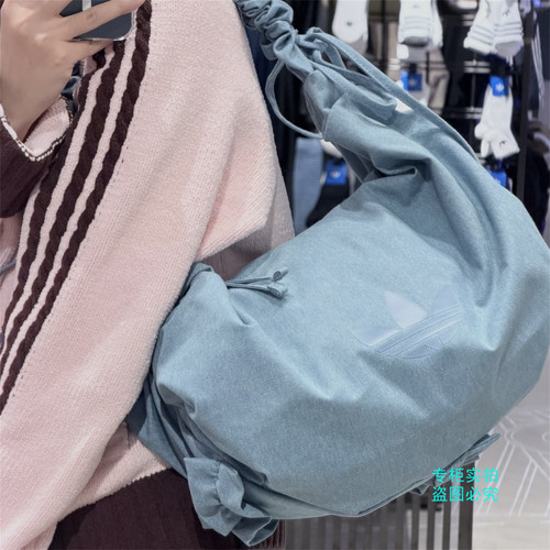 Adidas阿迪达斯三叶草女子荷叶边单肩斜挎包饺子包 KX6975 KX7014