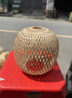 竹编灯笼手工编织花灯古风汉服配饰道具装饰品中秋元宵节手提宫灯