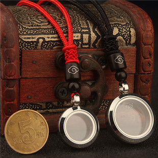 不锈钢透明空心迷你瓶子嘎乌盒吊坠项链楞严咒挂件男可打开装朱砂