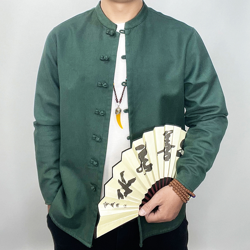 2220^2025年秋冬新款风加绒男衬衫高级感打底外套双穿，男装T恤，钱塘777(原3023)