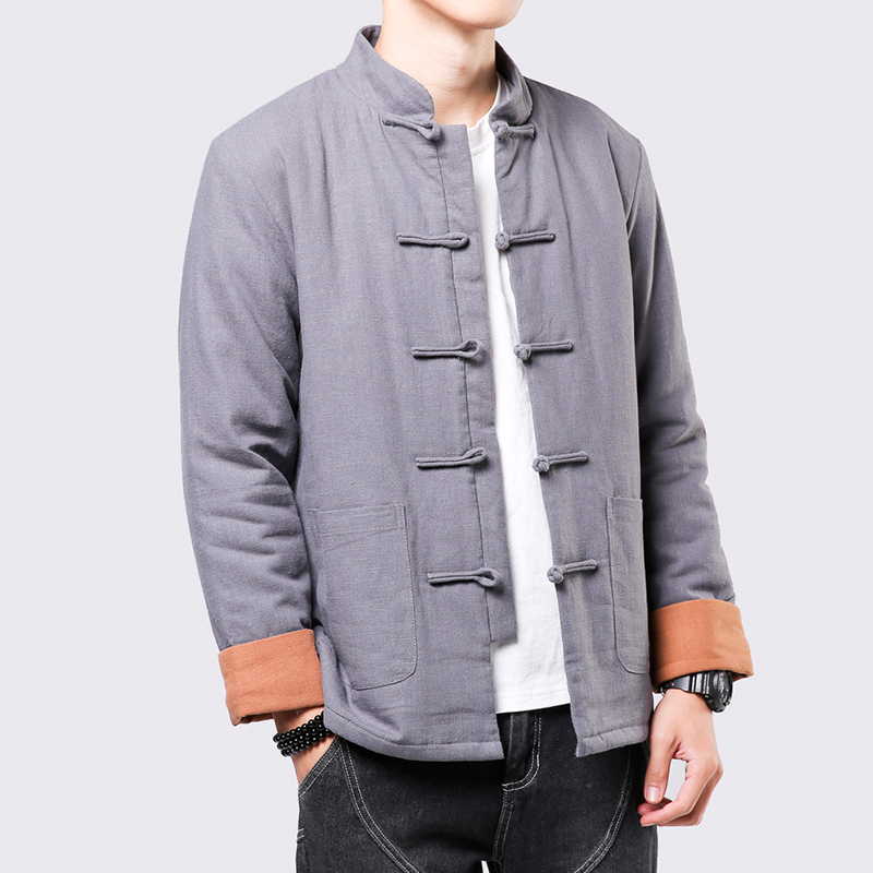 9063^风冬装棉衣男盘扣中式唐装棉袄外套复古男装衣服汉服，男装棉衣，钱塘777(原3023)