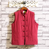 9067^风新款冬季加厚男款马甲复古盘扣立领休闲男棉衣上新，男装棉衣，钱塘777(原3023)