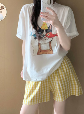 睡衣女带胸垫夏季纯棉2026年新款