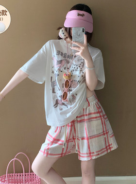 睡衣女款夏纯棉带胸垫2026年新款