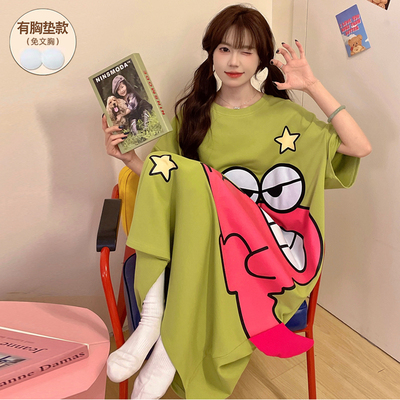 睡裙女夏睡衣2025新款纯棉带胸垫