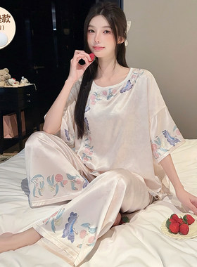 冰丝睡衣女款夏带胸垫2026年新款